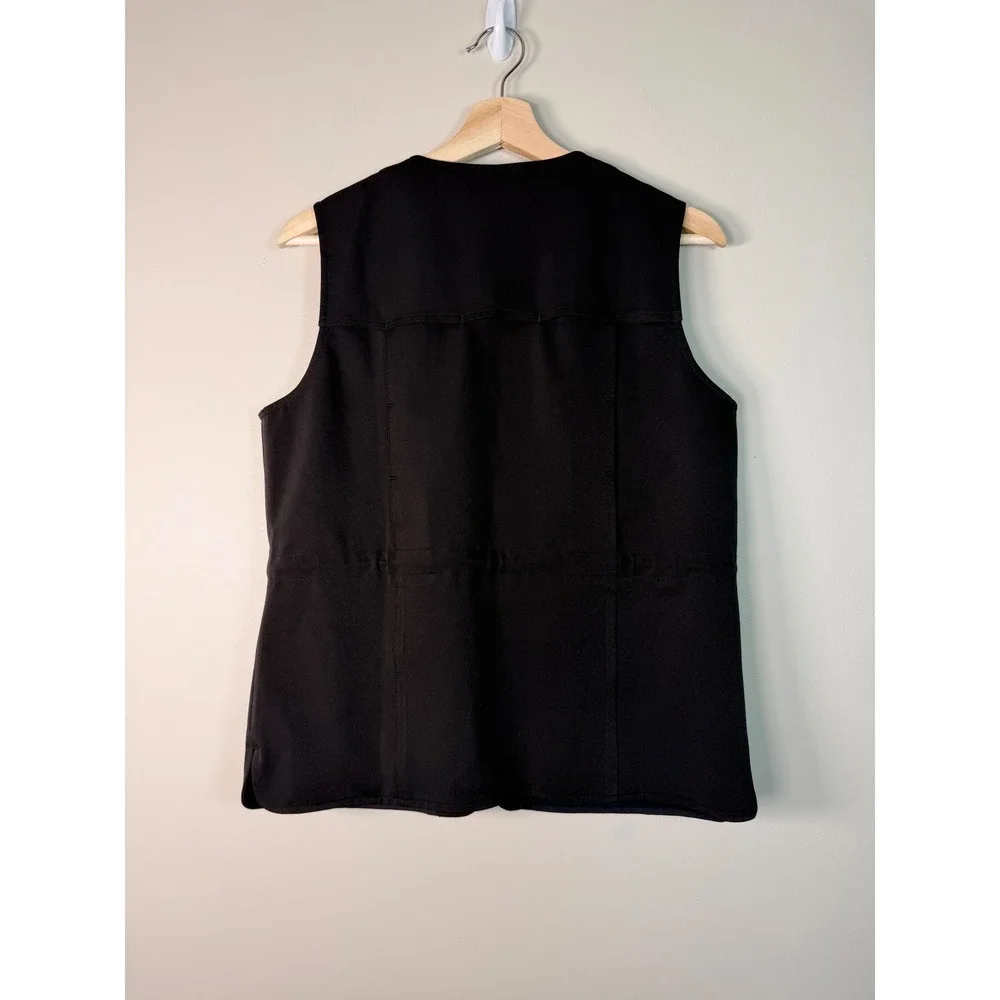 Orvis Womens Black Utility‎ Technical Vest Zip Front Pockets Size XS
